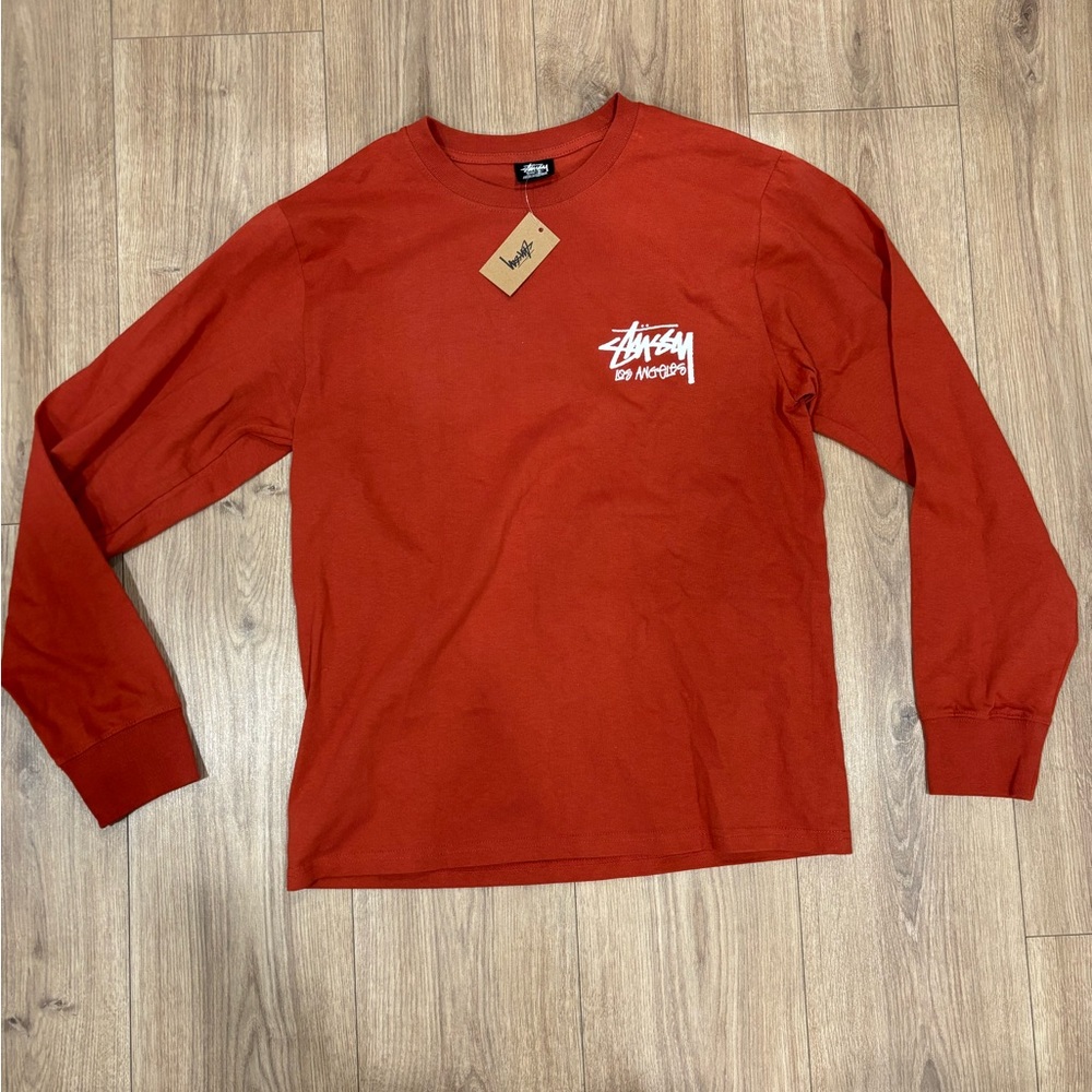 Stussy Los Angeles concrete orange long sleeve